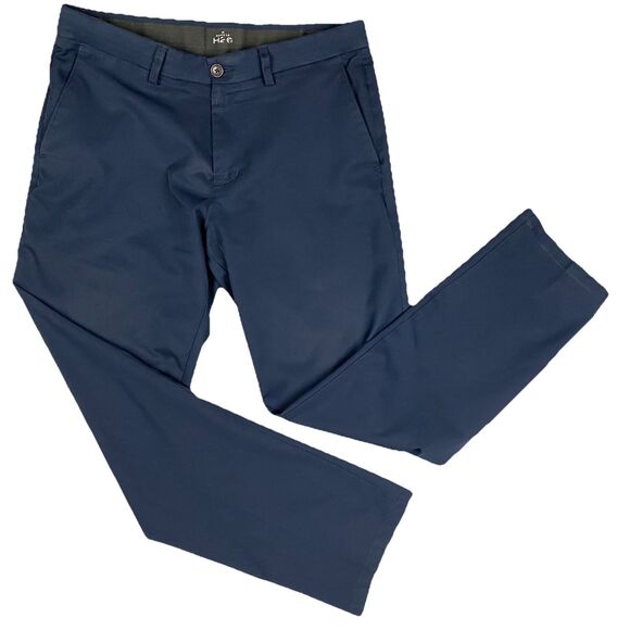 Haggar H26 Navy Blue Performance Flex Flat Front Dress Pants‎ Men 34 x 32 - Picture 1 of 7